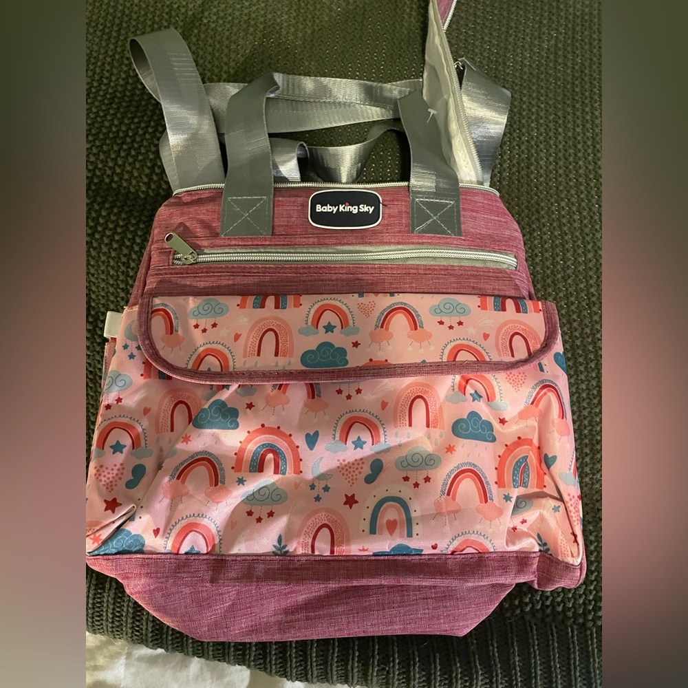 Pink diaper bag